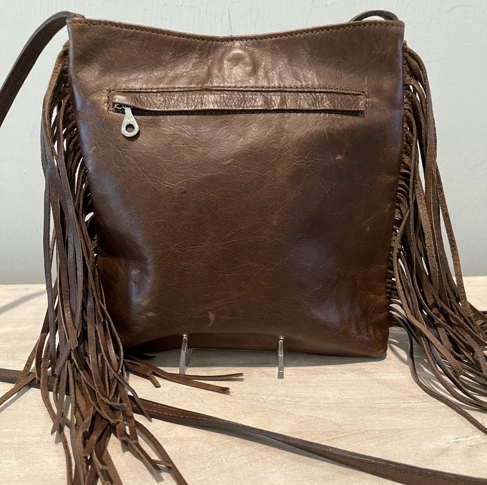 Streets Ahead Crochet, Bead & Italian Leather Boho Crossbody Made… - Picture 6 of 15